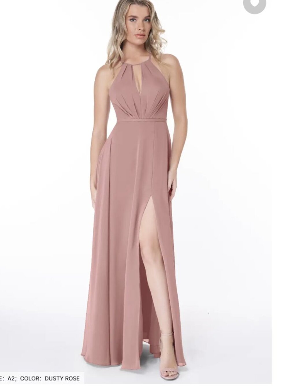 Azazie Evaleen A4 in Dusty Rose Chiffon